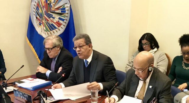 Leonel Fernández al presentar su informe sobre las elecciones en México ante Consejo de la OEA