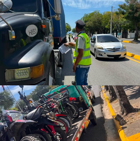 INTRANT, DIGESETT y MOPC fiscalizan 28 vehículos pesados por circular sin autorización